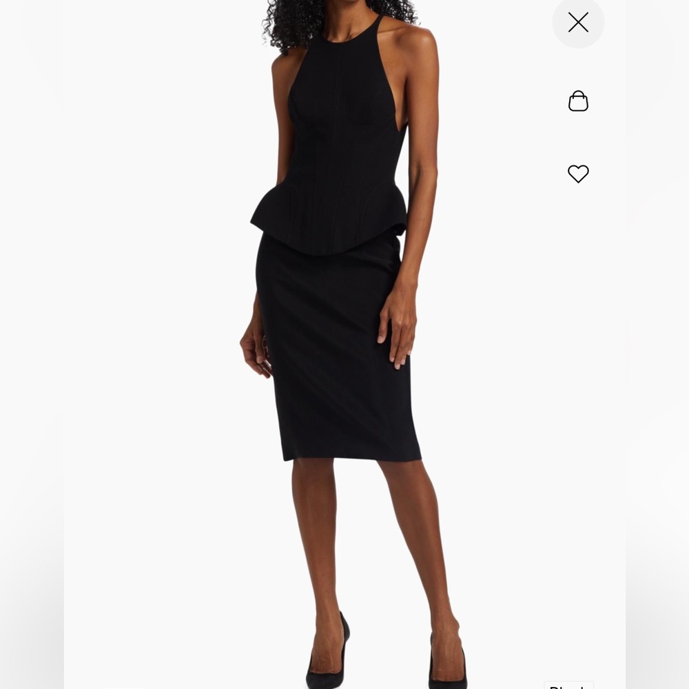 Mugler Classic Black Pencil Skirt